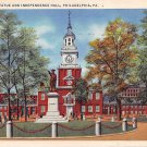Philadelphia, PA Postcard Independence Hall, Barry Statue, 1936 (A776) Penna, Pennsylvania