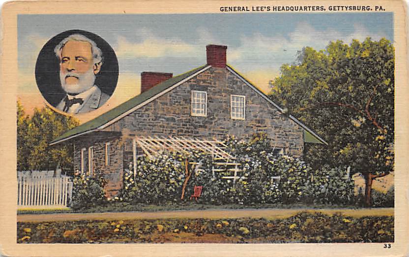 Gettysburg, PA Postcard - General Lee's Headquarters (A782) Penna, Pennsylvania