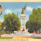 Baltmore, Md Eitaw Place, F. Scott Key Postcard (B280) Maryland