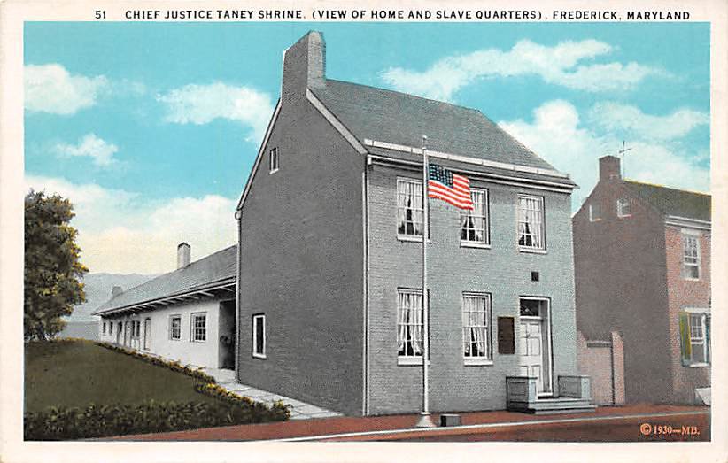 Frederick, Md Taney Home Postcard (B304) Maryland