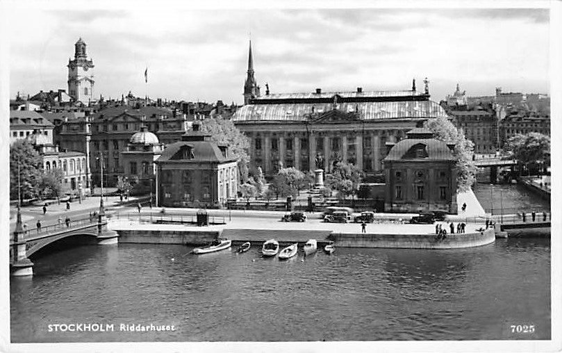 Stockholm, Sweden, Sverige Postcard -Riddarhuset (B332-333)
