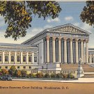 Washington, DC US Supreme Court Bldg Linen Postcard (B392)