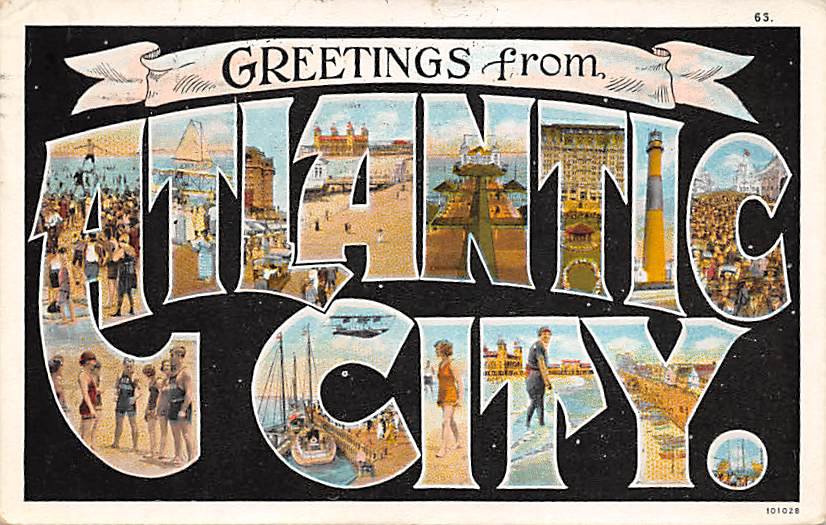 Atlantic City Large Letter Postcard 1926 (B432)
