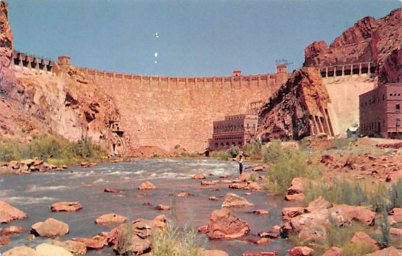 Roosevelt Dam, Salt River in Arizonia Postcard (B474)