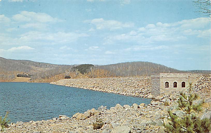 Quabbin Reservoir, Mass Windsor Dam Postcard (B486)
