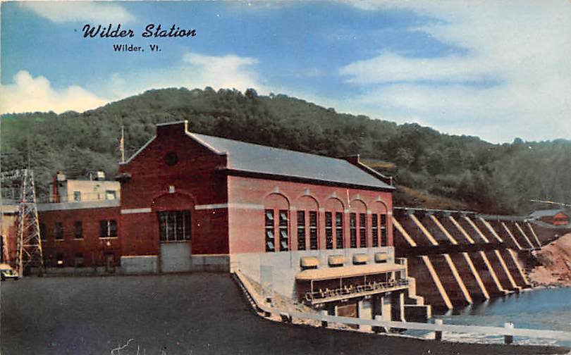 Wilder Station Dam Wilder Vermont Postcard (B526)