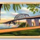 Peace Bridge Niagara River Canada Buffalo New York Postcard (eH43)