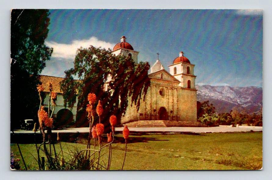 1948 Mission Stanta Barbara California Postcard (eH45)