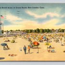 1944 New London Connecticut Ocean Beach Postcard (eH55)