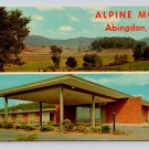 Abingon Virginia Alpine Motel  Postcard (eH65)