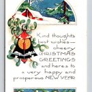 1922 Whitney Christmas Postcard Kind Thoughts Merry Christmas (eH79)