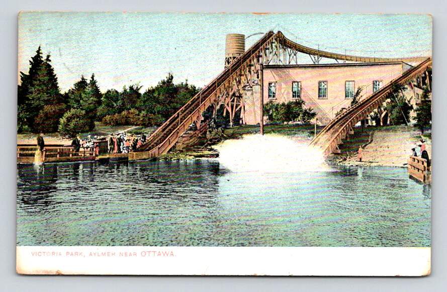 Aylmer near Ottawa Canada Victoria Park Postcard 1907  (eH5)