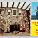 Bemidji Minnesota, Paul Bunyan's Fireplace Postcard (eH120)