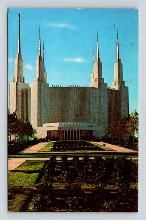 Kensington Maryland Mormon Tabernacle Postcard 1975 (eH149)