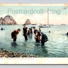 Santa Catalina Bathing At Avalon Postcard 1907  (eH194)