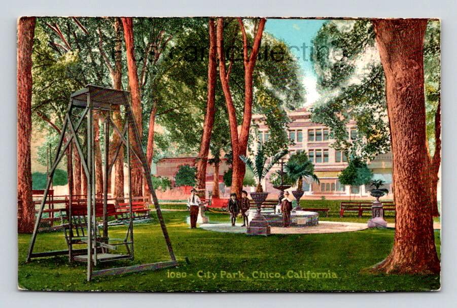 Chico California City Park Postcard (eH198)