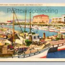 San Francisco California Fisherman's Wharf Fishing Fleet Postcard (eH232)