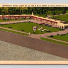 Rocky Mount North Carolina Washburn's Motel Court on U.S. 3101 Postcard (eH234)