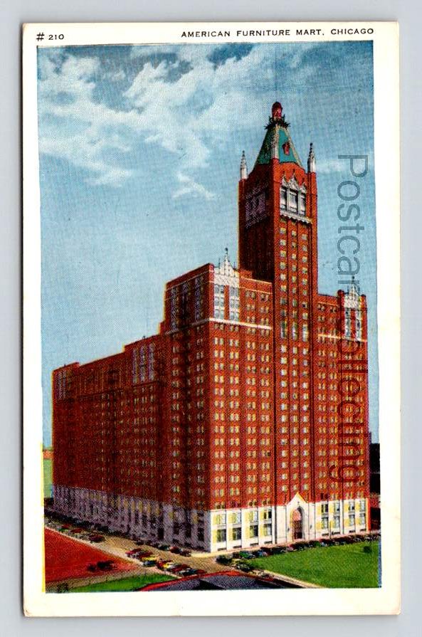 American Furniture Mart, Chicago Illinois Postcard 1945  (eH282)
