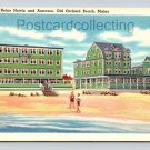 Old Orchard Beach Maine Cppley-La Reine Hotels Postcard (eH294)
