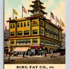 Los Angeles California Sing Fat Co. Oriental Bazaar Postcard 1913  (eH451)