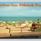 Greetings Rehoboth Beach Delaware Summer Beach Day Vintage Postcard (eH483)