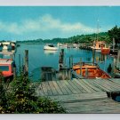 Rehoboth Beach Delaware Henlopen Yacht Basin Vintage Postcard (eH491)