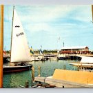 Dewey Beach Delaware Sailboats, Dock Vintage Postcard (eH497)