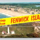 Fenwich Island Delaware Aerial Banner View Greetings Vintage Postcard (eH503)