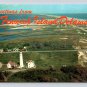 Fenwich Island Delaware Aerial View Beach & Lighthouse Vintage Postcard (eH505)