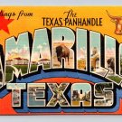 Amarillo Texas Large Letter Vintage Postcard (eH517)