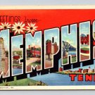 Memphis Tennessee Large Letter Vintage Postcard (eH519)