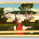 Beverly Hills California Home Mr. Mrs Jack Benny Postcard (eH525)