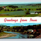 Greeting From Iowa White Banner 1969 Postcard (eH563)