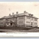 Reading Massachusetts Highland School Middlesex Avenue Postcard UNDB (eH625)