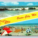 Ocean City Maryland Greeting From Beach 1965 Postcard (eH647)