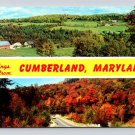 Cumberland Maryland White Banner Greetings 1963 Postcard (eH651)