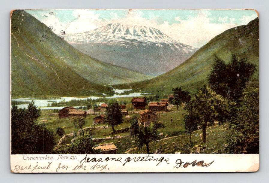 Thelemarken Norway, Norge Vintage 1905 Postcard  (eH691)
