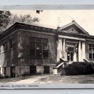 Public Library Plymouth Indiana Vintage 1950 Postcard  (eH701)
