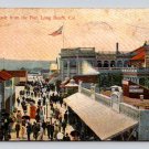 Long Beach California Esplanade & Pier Litho 1908 Postcard  (eH719)