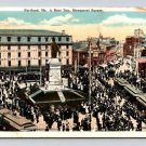 Monument Square A Busy Day Portland Maine 1920 Postcard (eH841)
