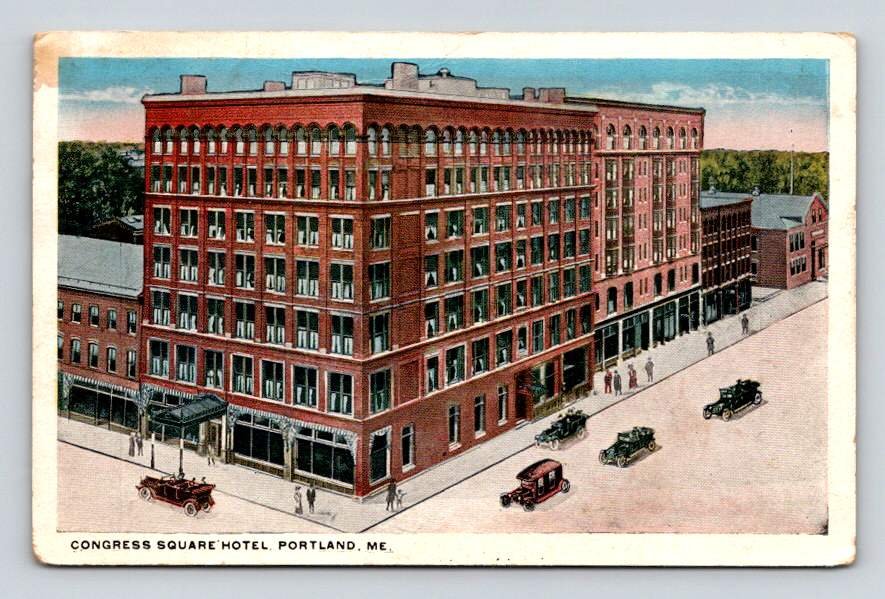 Congress Square Hotel Portland Maine Postcard (eH835)