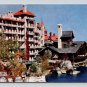 Mohonk Lake New York Mountain House Office Building Overhanging The Lake Postcard (eH871)