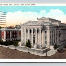 New Haven Connecticut County Court House & Library 1928 Postcard (eH877)