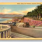 Roosevelt Highway Palisades California Linen Postcard (eH923)