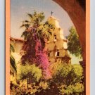 San Diego The First Mission California Linen 1954 Postcard (eH927)