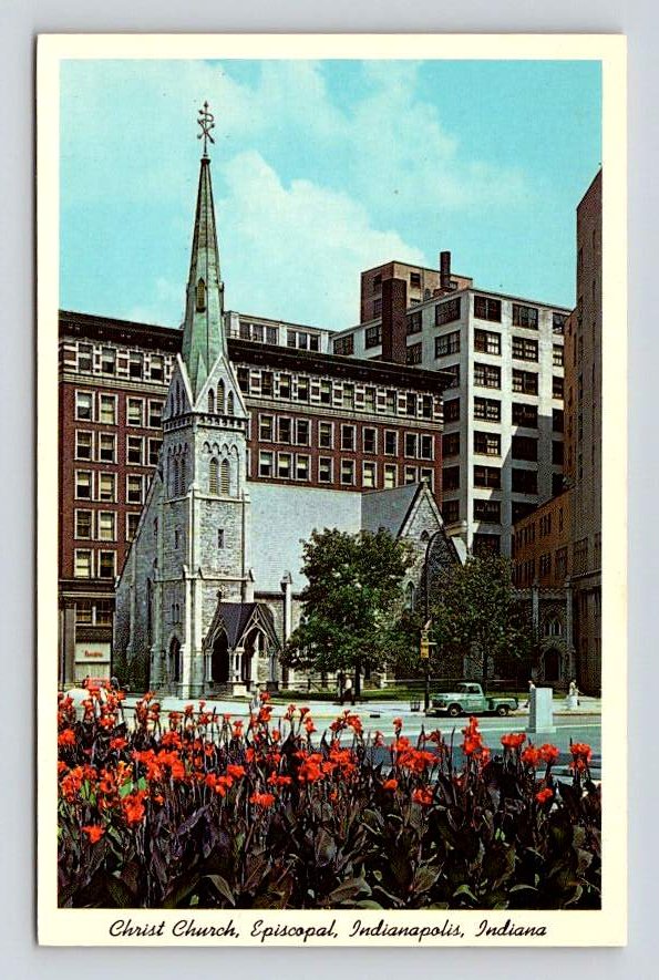 Indianapolis Indiana Christ Church Episcopal Postcard (eH953)