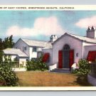 Brentwood Heights California Gary Cooper Home  Linen Postcard (eH971)