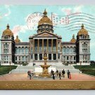Des Moines, Iowa State Capitol Vinage Embossed 1910 Postcard (eH1025)