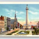 Baltimore Maryland Mount Vernon Place & Washington Monument Postcard (eH1083)